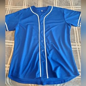 Men's Blue Baseball Jersey
